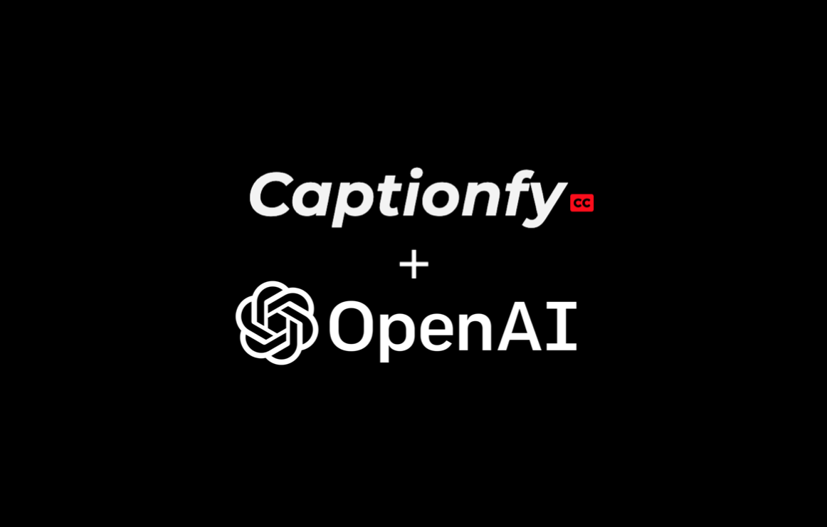 Captionfy integrates with OpenAI's Whisper